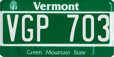 VT license plate VGP703