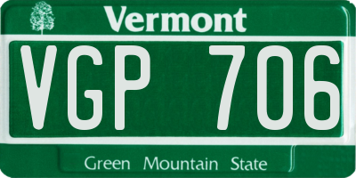 VT license plate VGP706