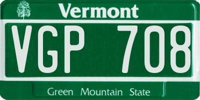 VT license plate VGP708