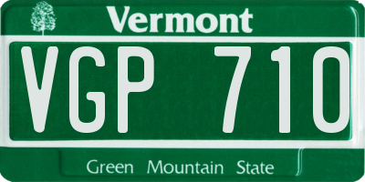 VT license plate VGP710
