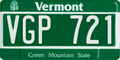 VT license plate VGP721