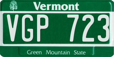 VT license plate VGP723