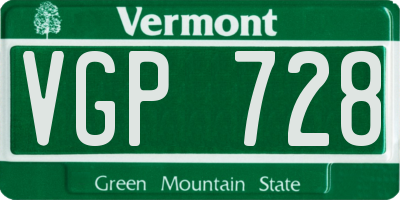 VT license plate VGP728