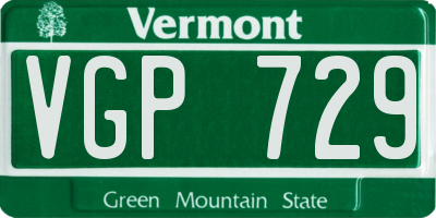 VT license plate VGP729