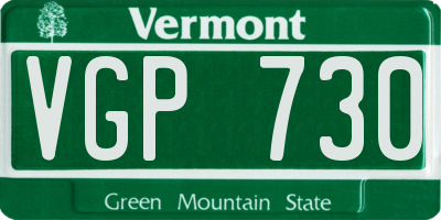 VT license plate VGP730