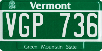 VT license plate VGP736