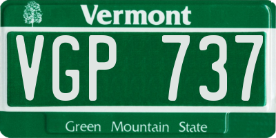 VT license plate VGP737