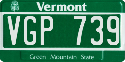VT license plate VGP739