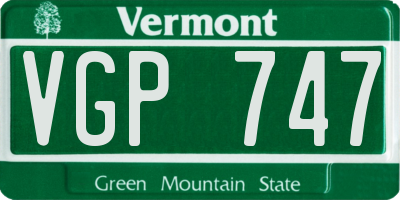 VT license plate VGP747