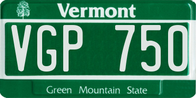 VT license plate VGP750