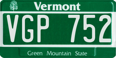 VT license plate VGP752
