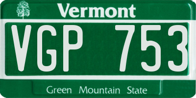 VT license plate VGP753