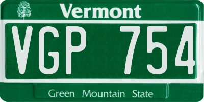 VT license plate VGP754