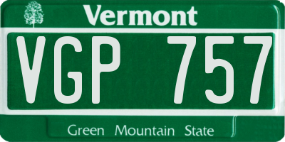 VT license plate VGP757