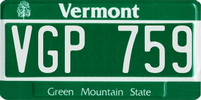 VT license plate VGP759