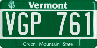 VT license plate VGP761