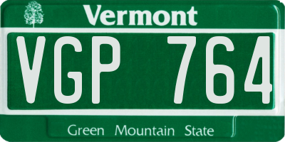 VT license plate VGP764