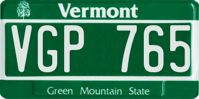 VT license plate VGP765