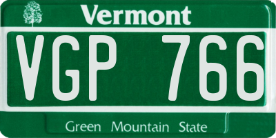 VT license plate VGP766