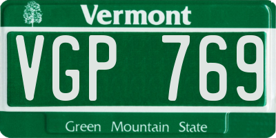 VT license plate VGP769