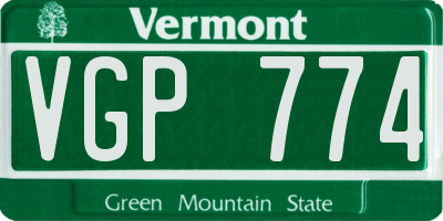 VT license plate VGP774