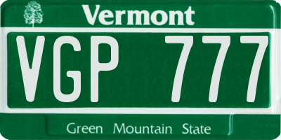 VT license plate VGP777