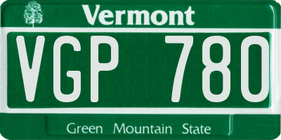 VT license plate VGP780