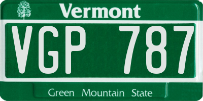 VT license plate VGP787