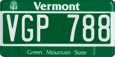 VT license plate VGP788