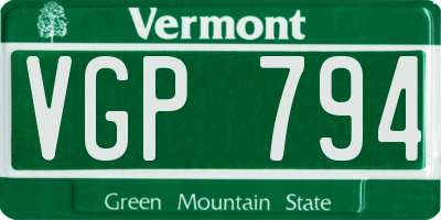 VT license plate VGP794