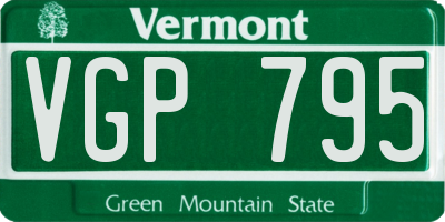 VT license plate VGP795