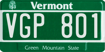 VT license plate VGP801