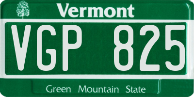 VT license plate VGP825