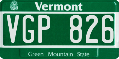 VT license plate VGP826