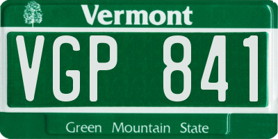 VT license plate VGP841