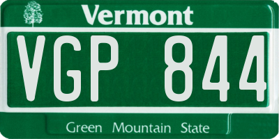 VT license plate VGP844