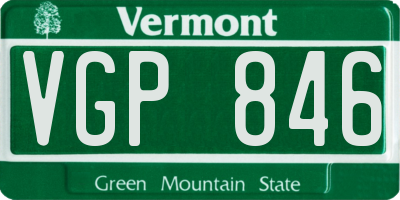 VT license plate VGP846
