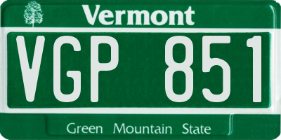 VT license plate VGP851