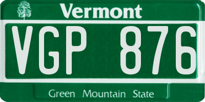 VT license plate VGP876