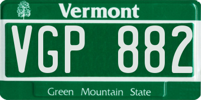 VT license plate VGP882