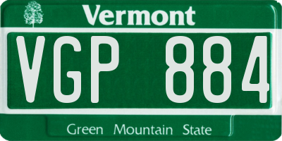 VT license plate VGP884