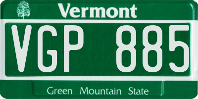 VT license plate VGP885