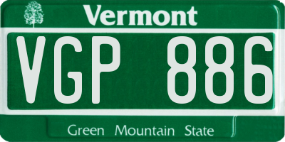 VT license plate VGP886