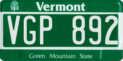 VT license plate VGP892