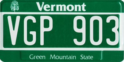 VT license plate VGP903