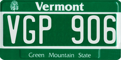 VT license plate VGP906