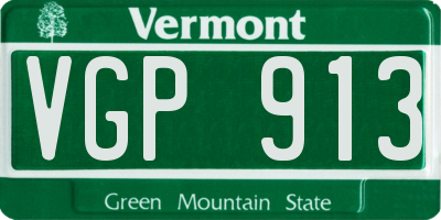 VT license plate VGP913