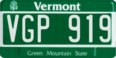 VT license plate VGP919