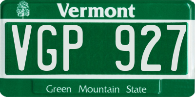 VT license plate VGP927