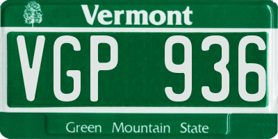 VT license plate VGP936